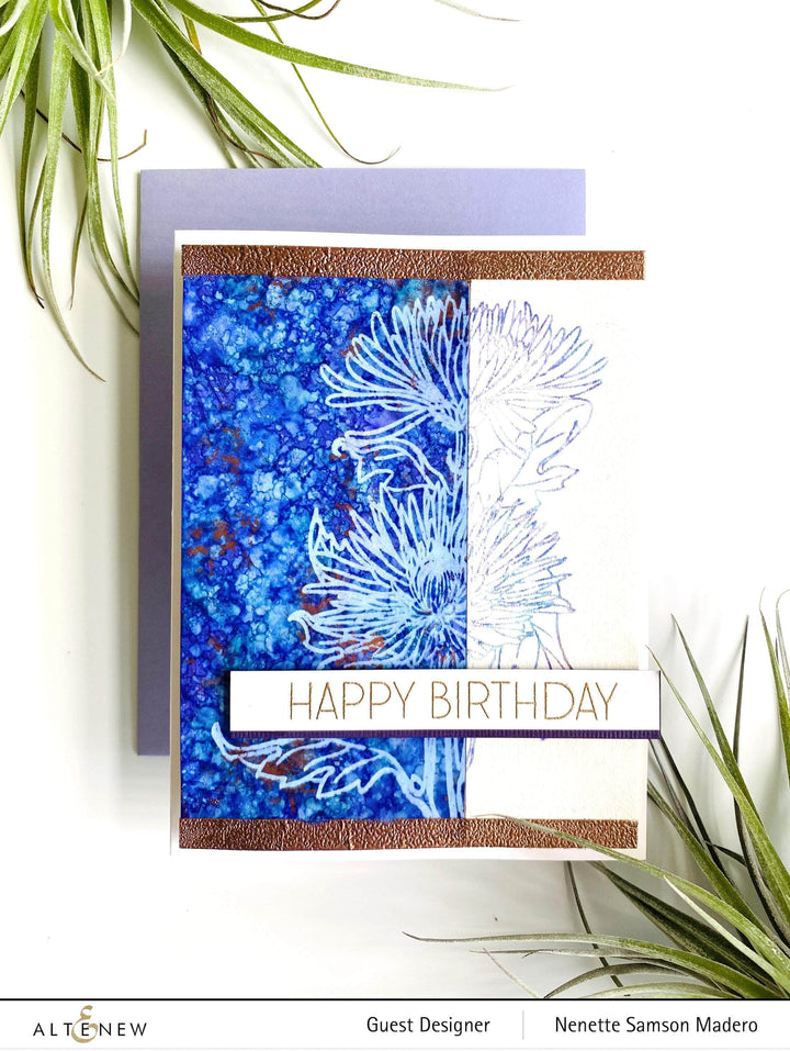 Photocentric Clear Stamps Paint-A-Flower: Spider Mums Outline Stamp Set