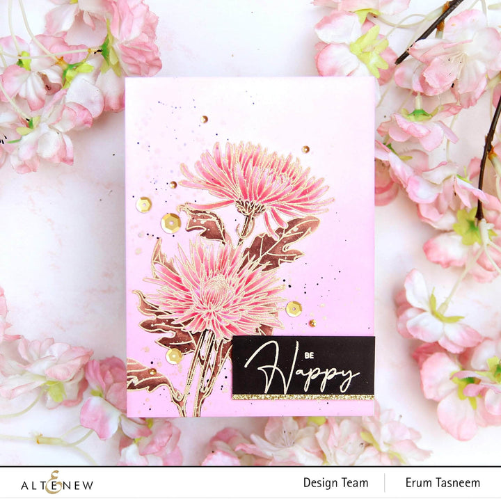 Photocentric Clear Stamps Paint-A-Flower: Spider Mums Outline Stamp Set