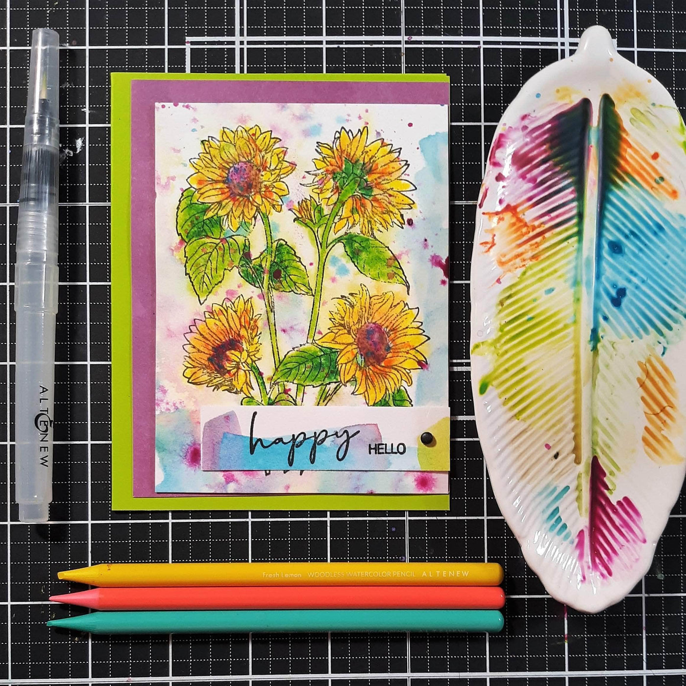 No-Line Watercoloring with Altenew Flower Stamps – K Werner Design