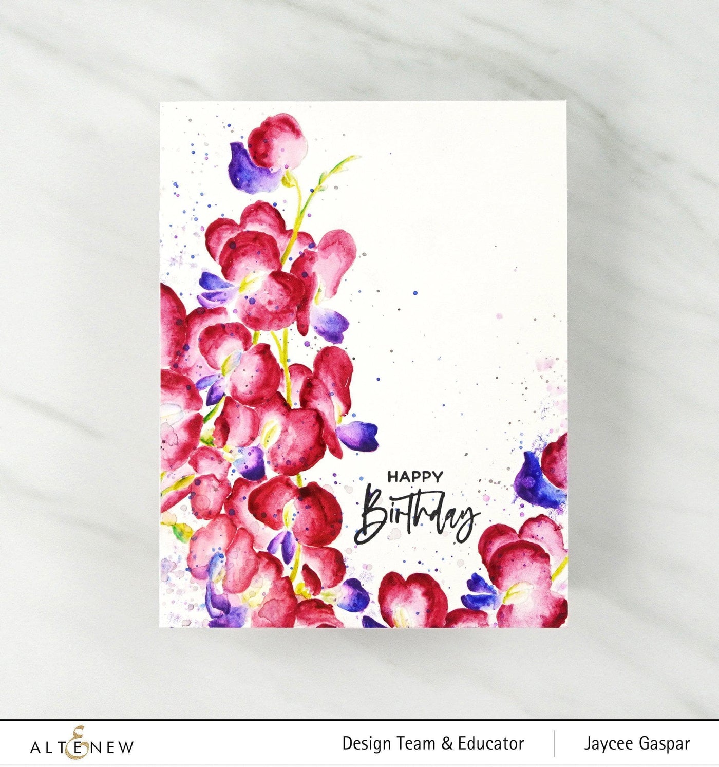 Photocentric Clear Stamps Paint-A-Flower: Sweet Pea Outline Stamp Set