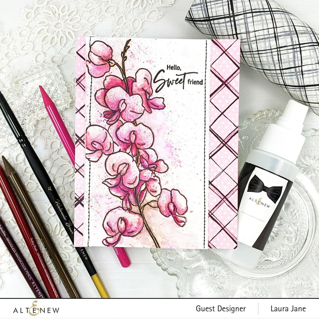 Photocentric Clear Stamps Paint-A-Flower: Sweet Pea Outline Stamp Set