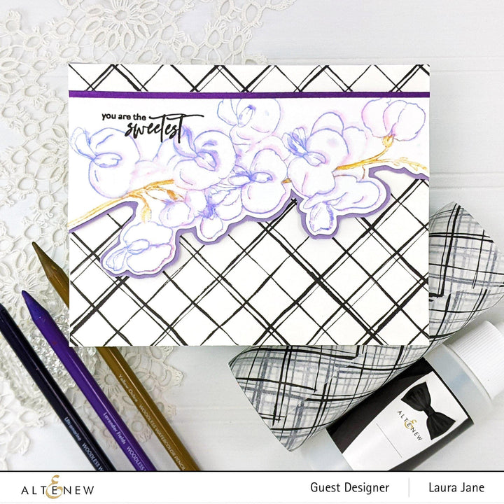 Photocentric Clear Stamps Paint-A-Flower: Sweet Pea Outline Stamp Set