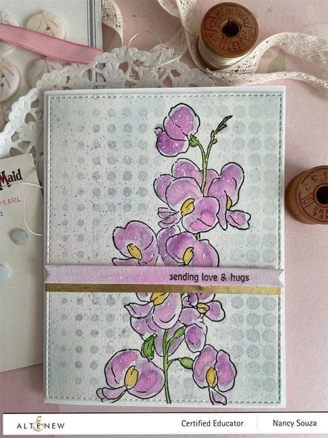 Photocentric Clear Stamps Paint-A-Flower: Sweet Pea Outline Stamp Set