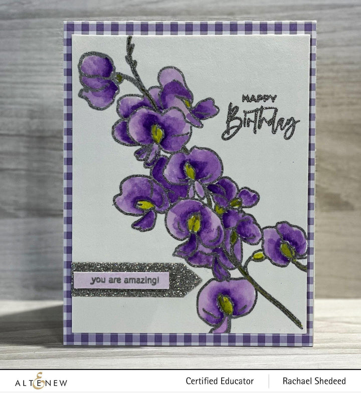 Photocentric Clear Stamps Paint-A-Flower: Sweet Pea Outline Stamp Set