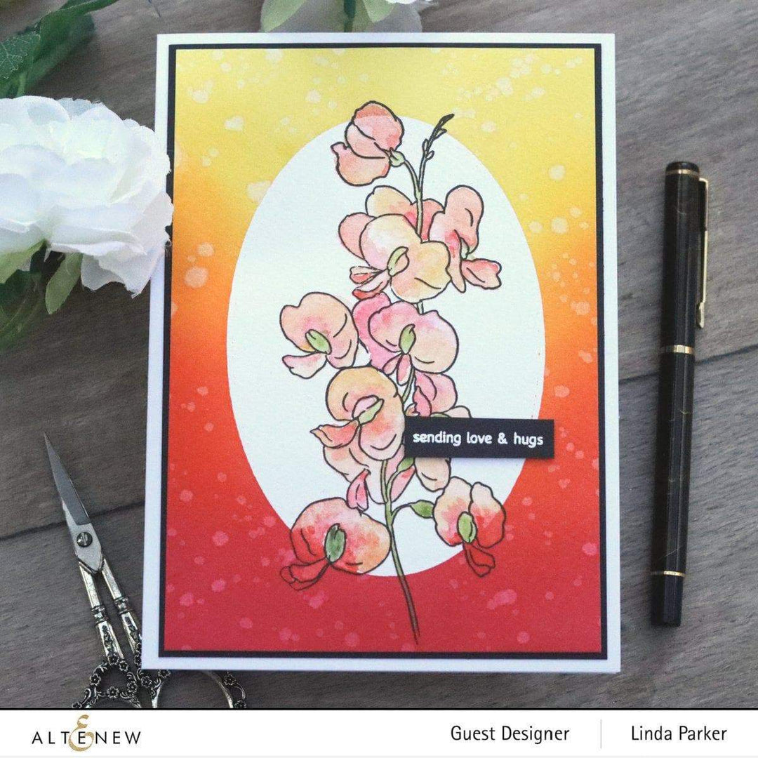Photocentric Clear Stamps Paint-A-Flower: Sweet Pea Outline Stamp Set