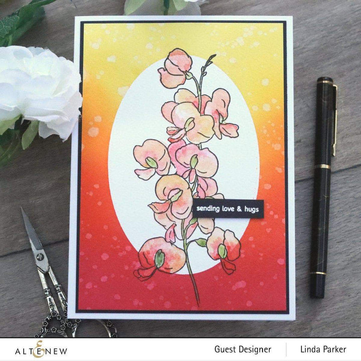 Photocentric Clear Stamps Paint-A-Flower: Sweet Pea Outline Stamp Set