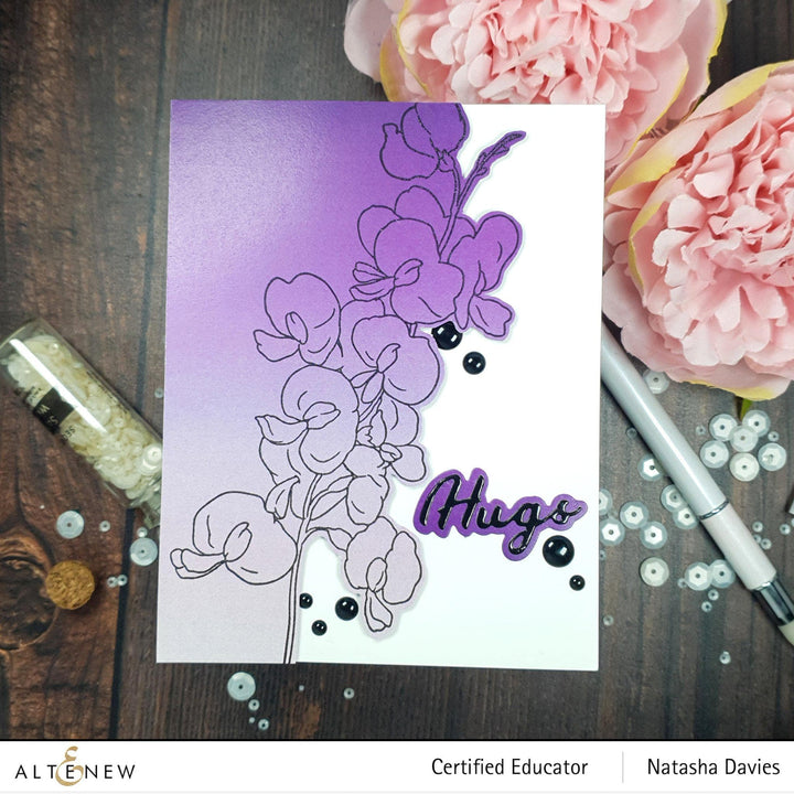 Photocentric Clear Stamps Paint-A-Flower: Sweet Pea Outline Stamp Set