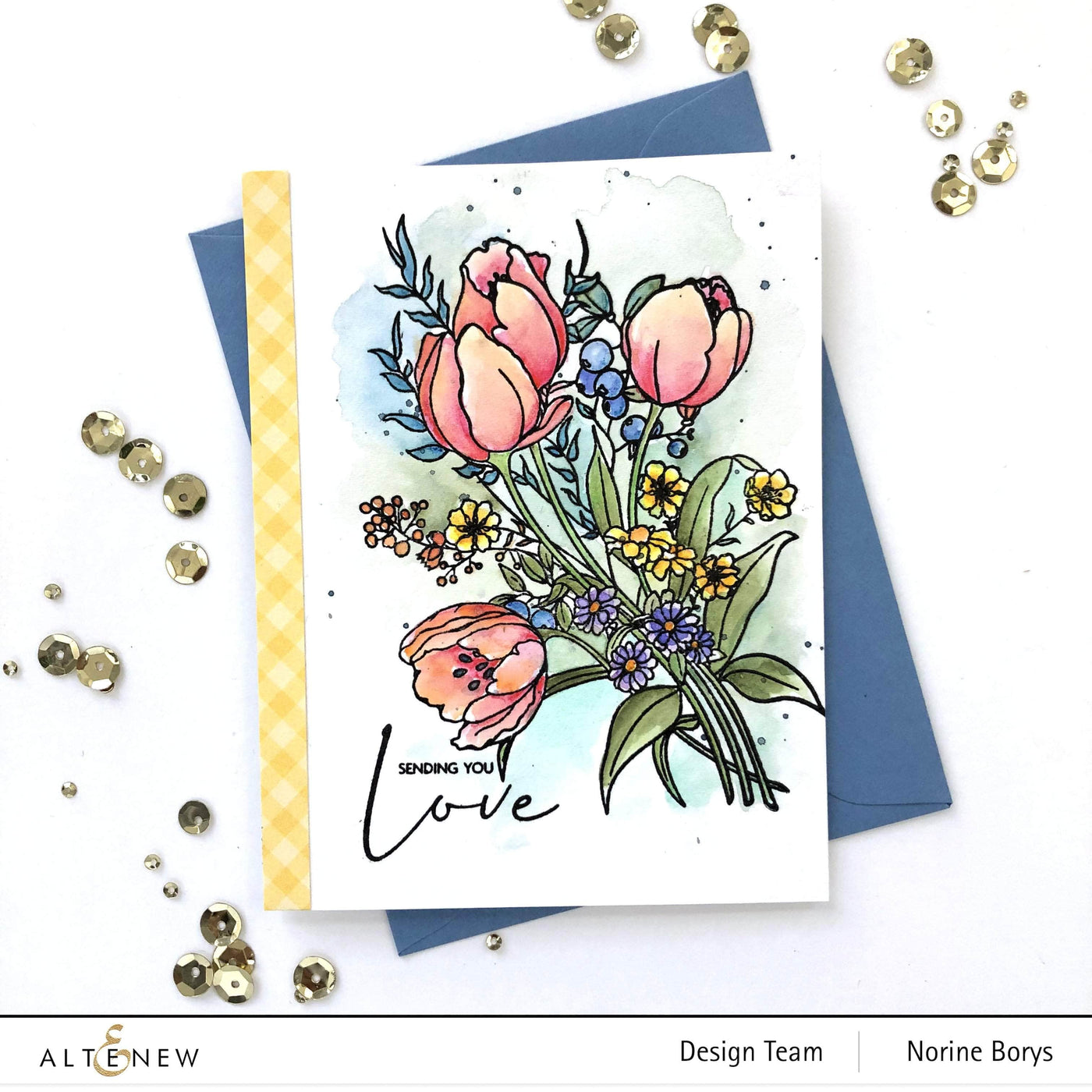 Photocentric Clear Stamps Paint-A-Flower: Tulips Outline Stamp Set