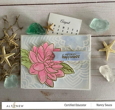 PMA Industries, Inc. Clear Stamps Paint-A-Flower: Waterlily Dahlia Outline Stamp Set