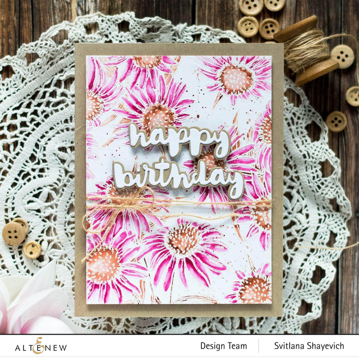 Photocentric Clear Stamps Paint-A-Flower: White Swan Echinacea Outline Stamp Set