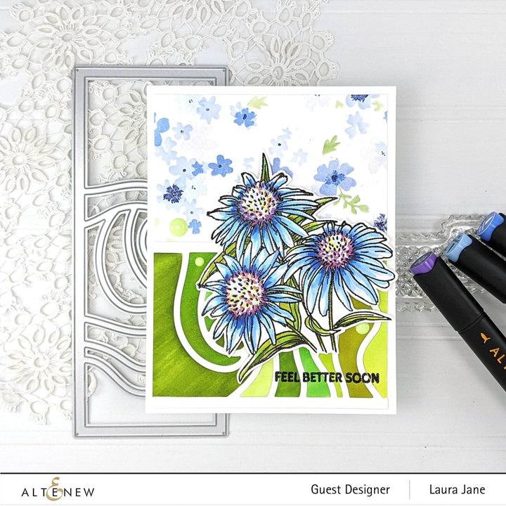 Photocentric Clear Stamps Paint-A-Flower: White Swan Echinacea Outline Stamp Set