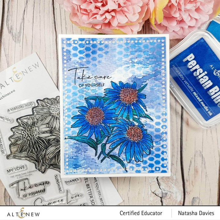 Photocentric Clear Stamps Paint-A-Flower: White Swan Echinacea Outline Stamp Set