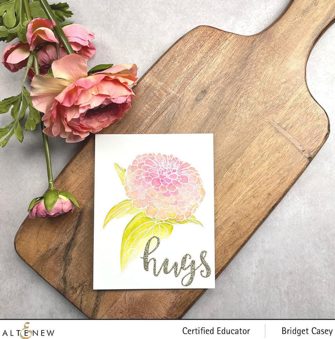 Photocentric Clear Stamps Paint-A-Flower: Zinnia Magellan Rose Outline Stamp Set