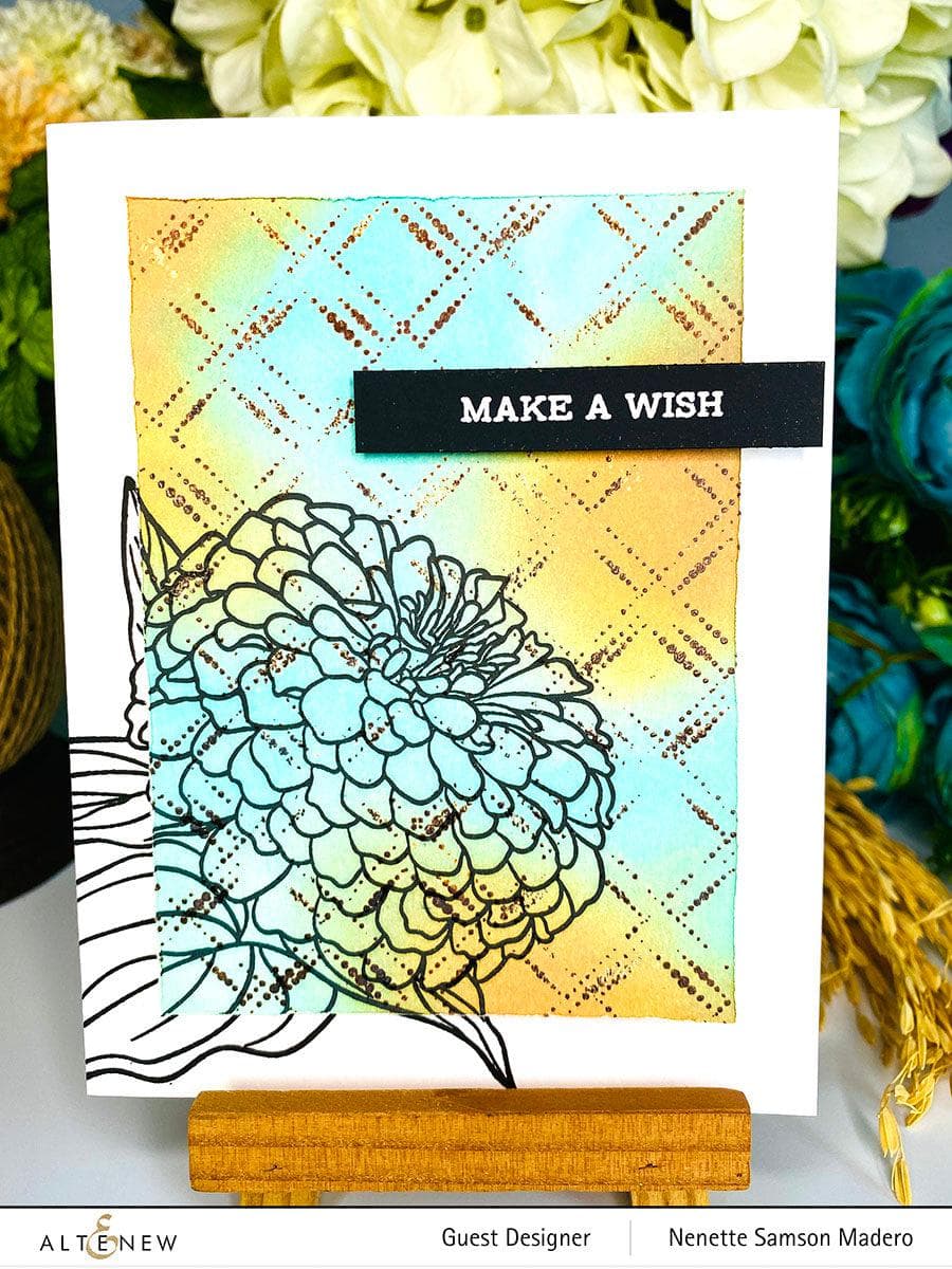 Photocentric Clear Stamps Paint-A-Flower: Zinnia Magellan Rose Outline Stamp Set
