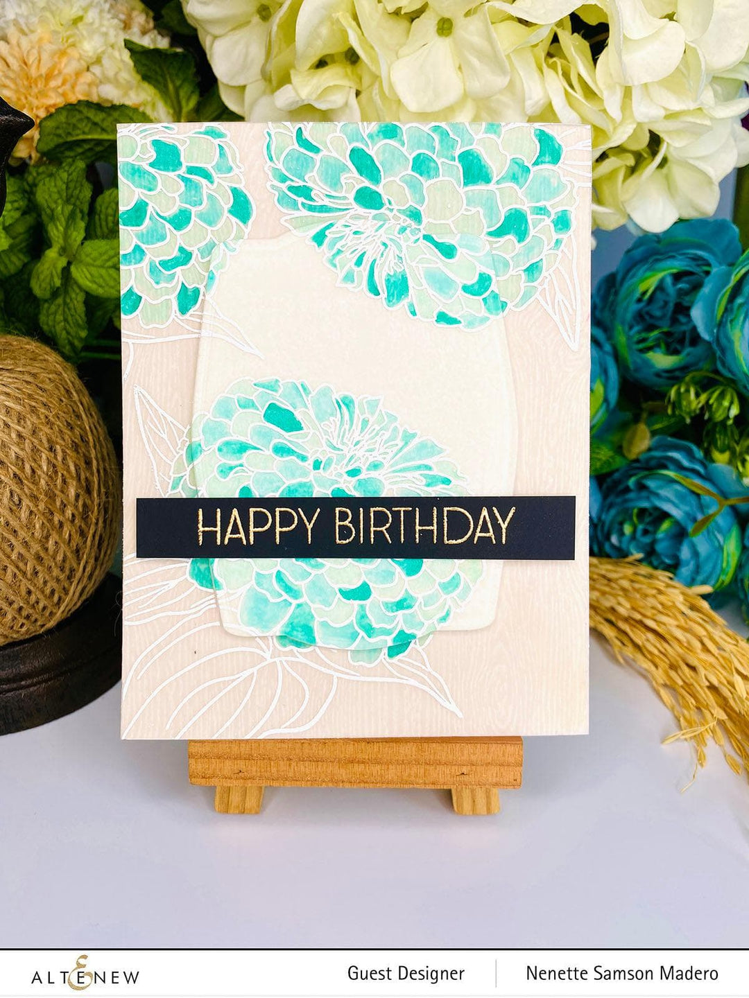 Photocentric Clear Stamps Paint-A-Flower: Zinnia Magellan Rose Outline Stamp Set