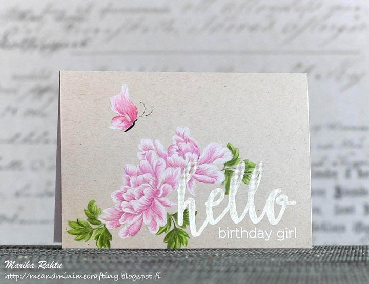 Photocentric Clear Stamps Painted Butterflies Stamp Set