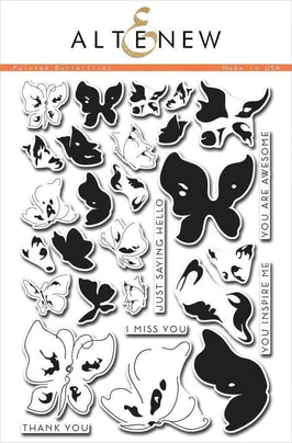 Photocentric Clear Stamps Painted Butterflies Stamp Set