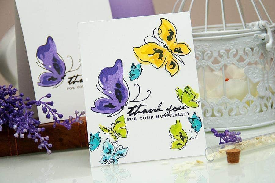 Photocentric Clear Stamps Painted Butterflies Stamp Set