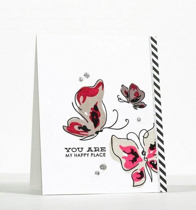 Photocentric Clear Stamps Painted Butterflies Stamp Set