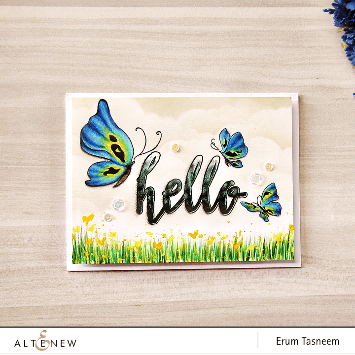 Photocentric Clear Stamps Painted Butterflies Stamp Set