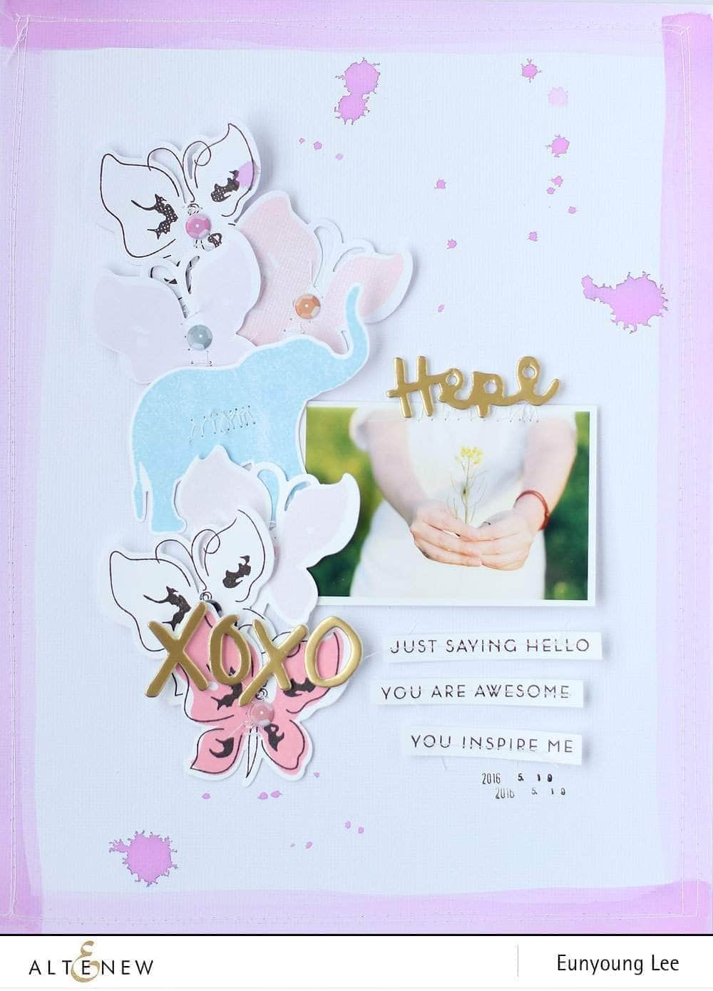 Photocentric Clear Stamps Painted Butterflies Stamp Set