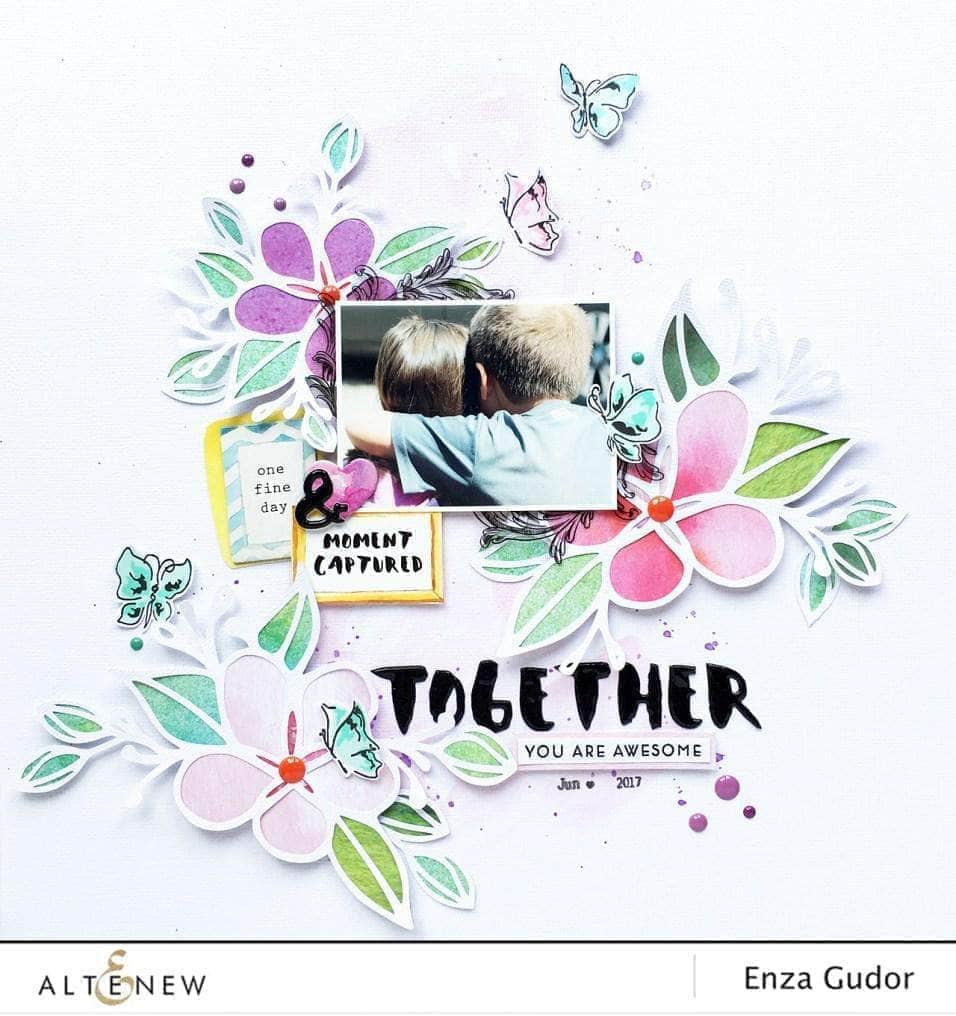 Photocentric Clear Stamps Painted Butterflies Stamp Set