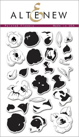 Photocentric Clear Stamps Painted Flowers Stamp Set