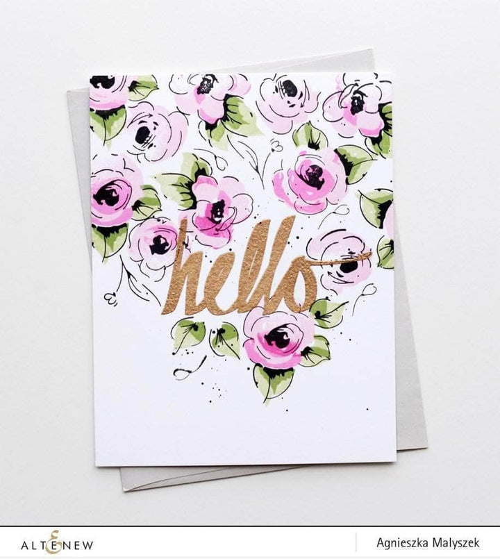 Photocentric Clear Stamps Painted Flowers Stamp Set