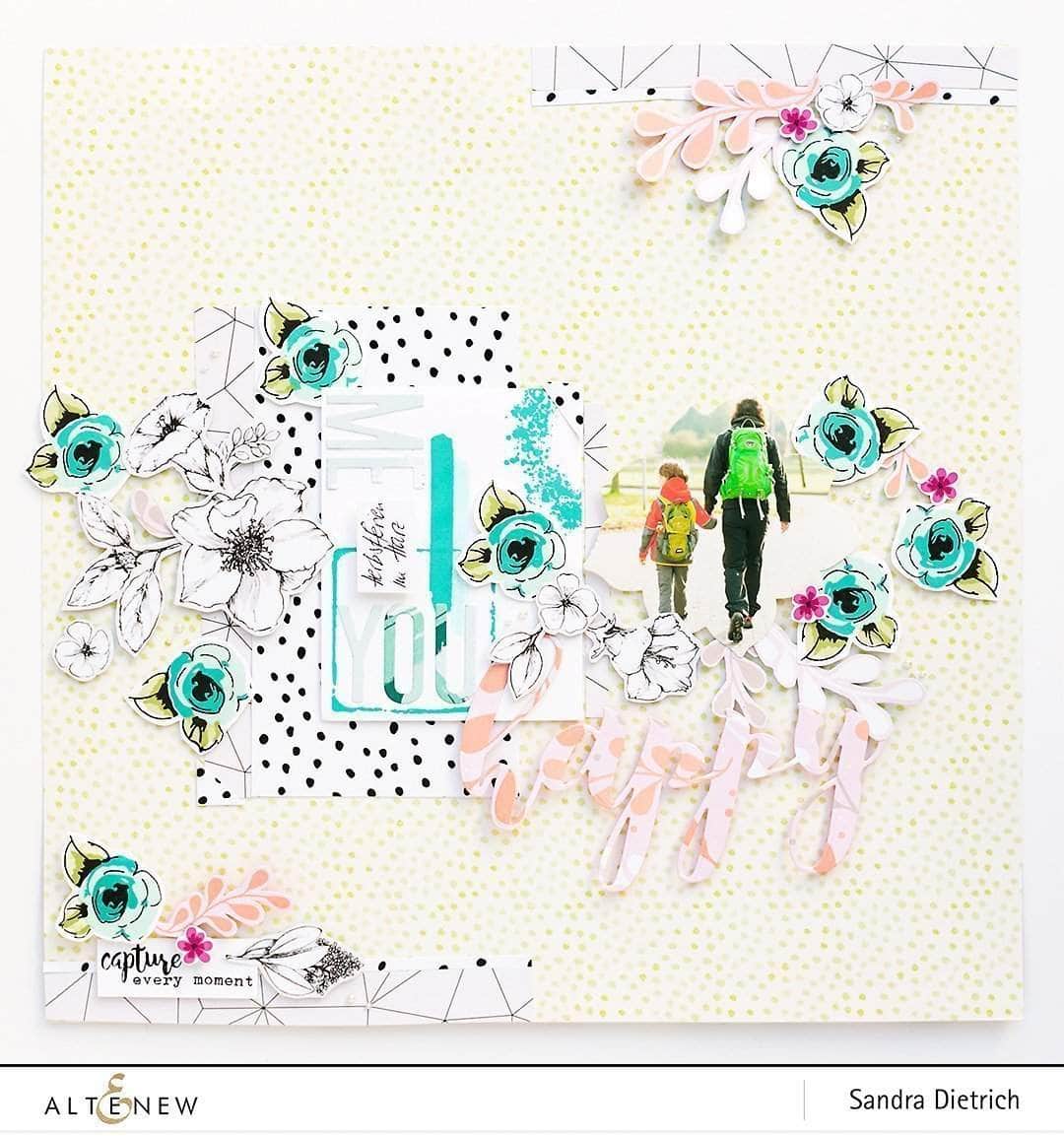 Photocentric Clear Stamps Painted Flowers Stamp Set