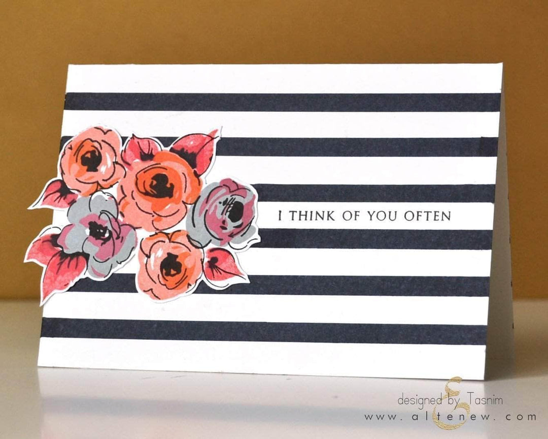 Photocentric Clear Stamps Painted Flowers Stamp Set