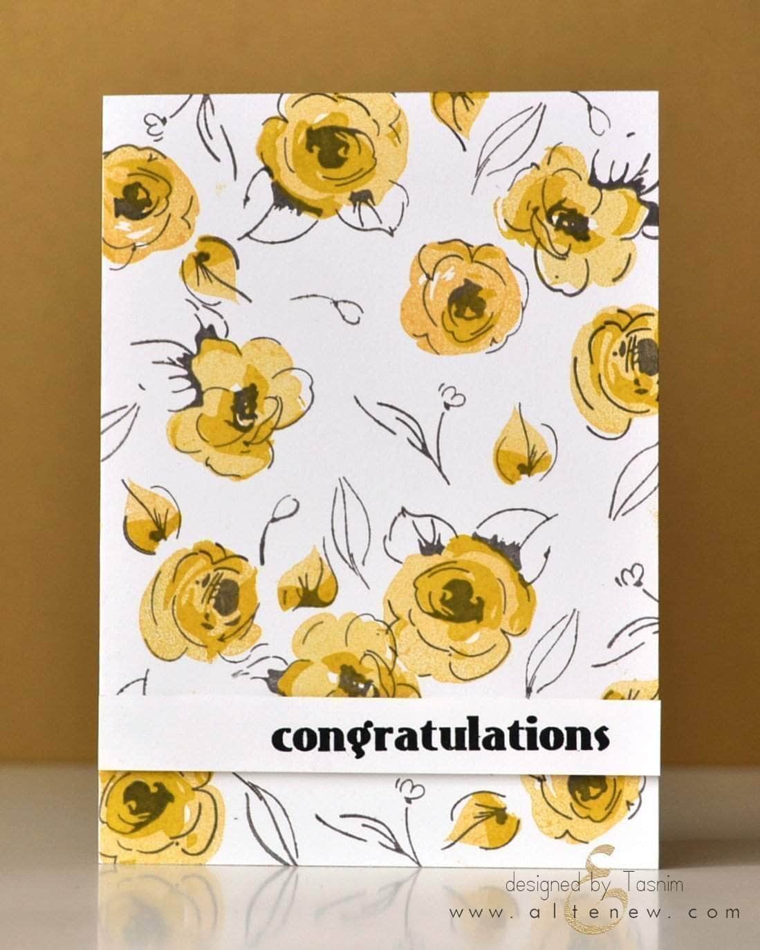 Photocentric Clear Stamps Painted Flowers Stamp Set
