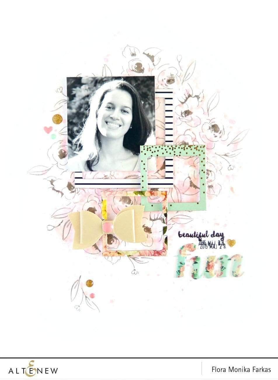 Photocentric Clear Stamps Painted Flowers Stamp Set