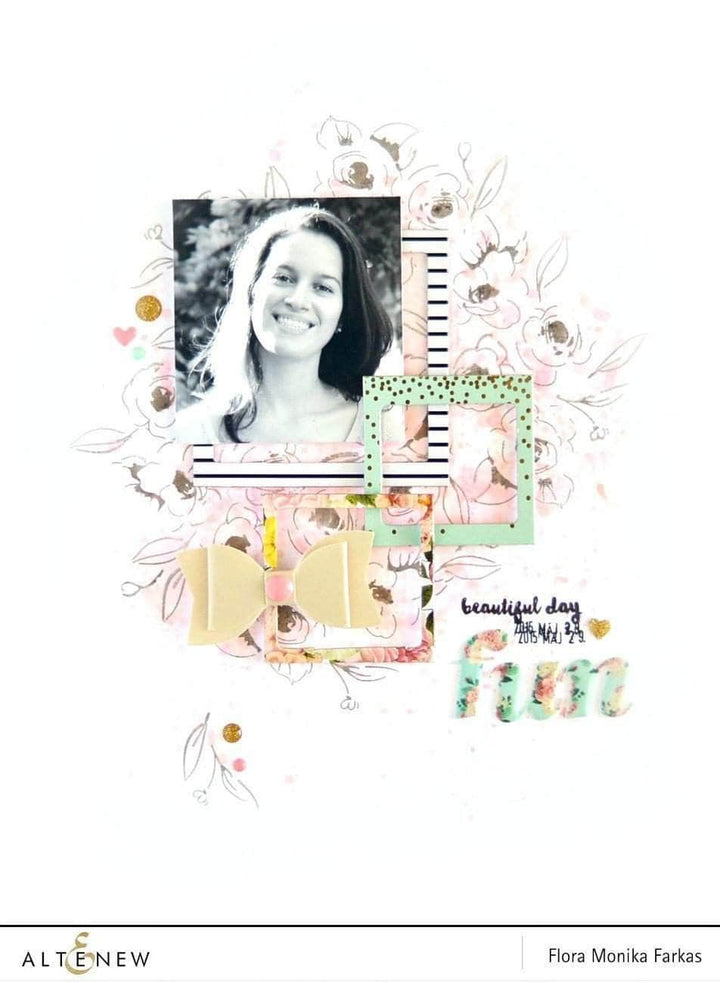 Photocentric Clear Stamps Painted Flowers Stamp Set