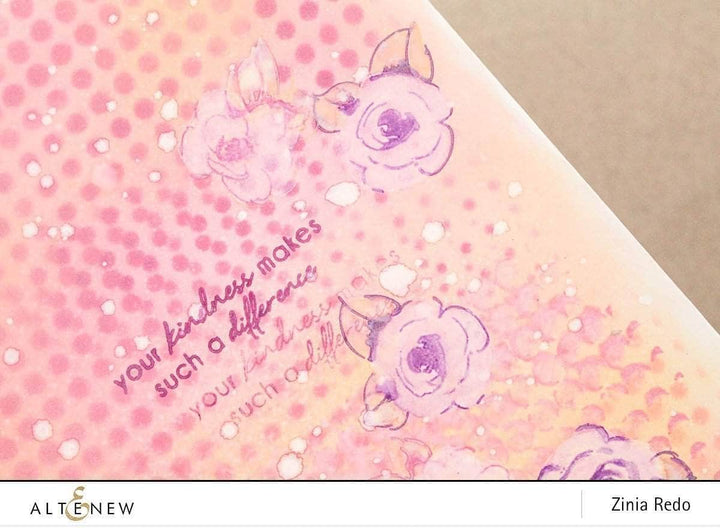 Photocentric Clear Stamps Painted Flowers Stamp Set