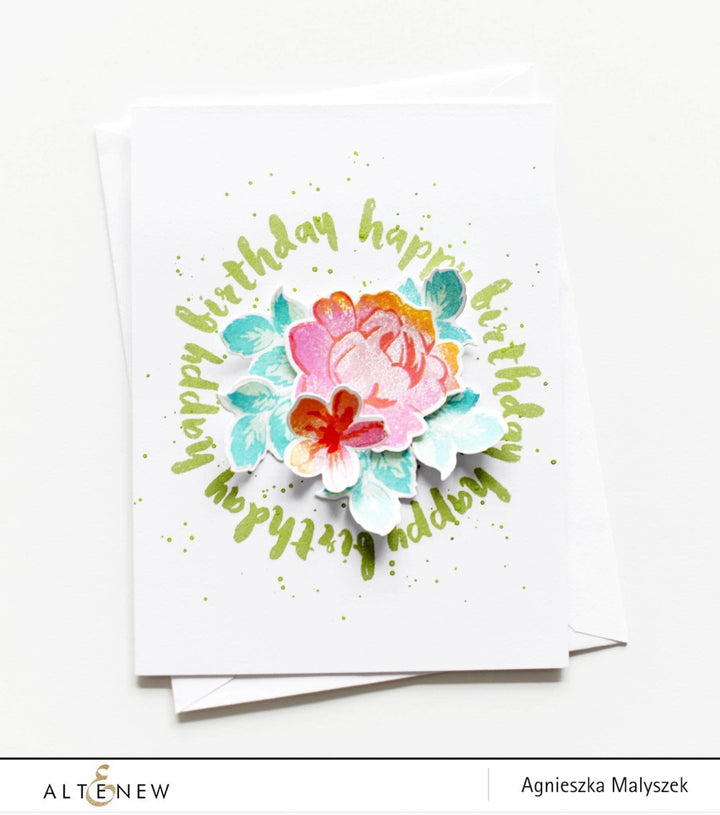 Photocentric Clear Stamps Painted Greetings Stamp Set