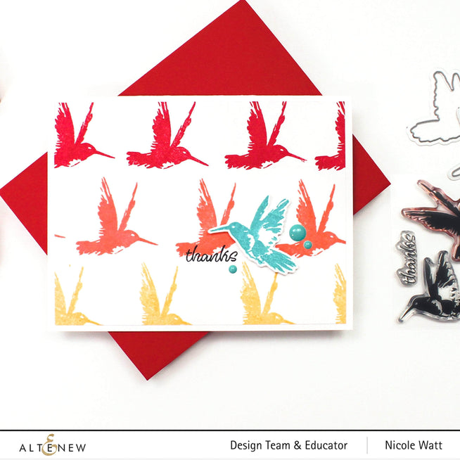 Photocentric Clear Stamps Painted Hummingbirds Stamp Set