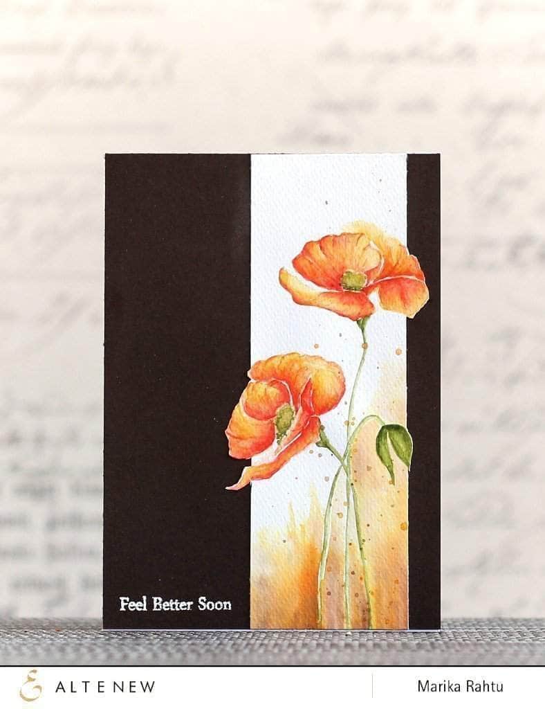Photocentric Clear Stamps Painted Poppy Stamp Set