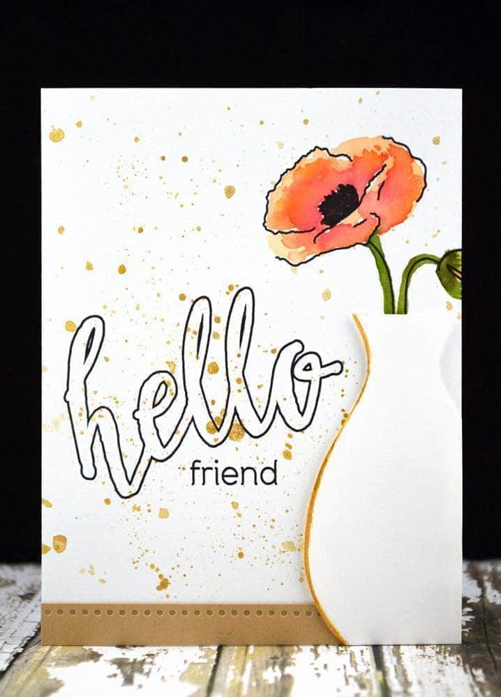 Photocentric Clear Stamps Painted Poppy Stamp Set