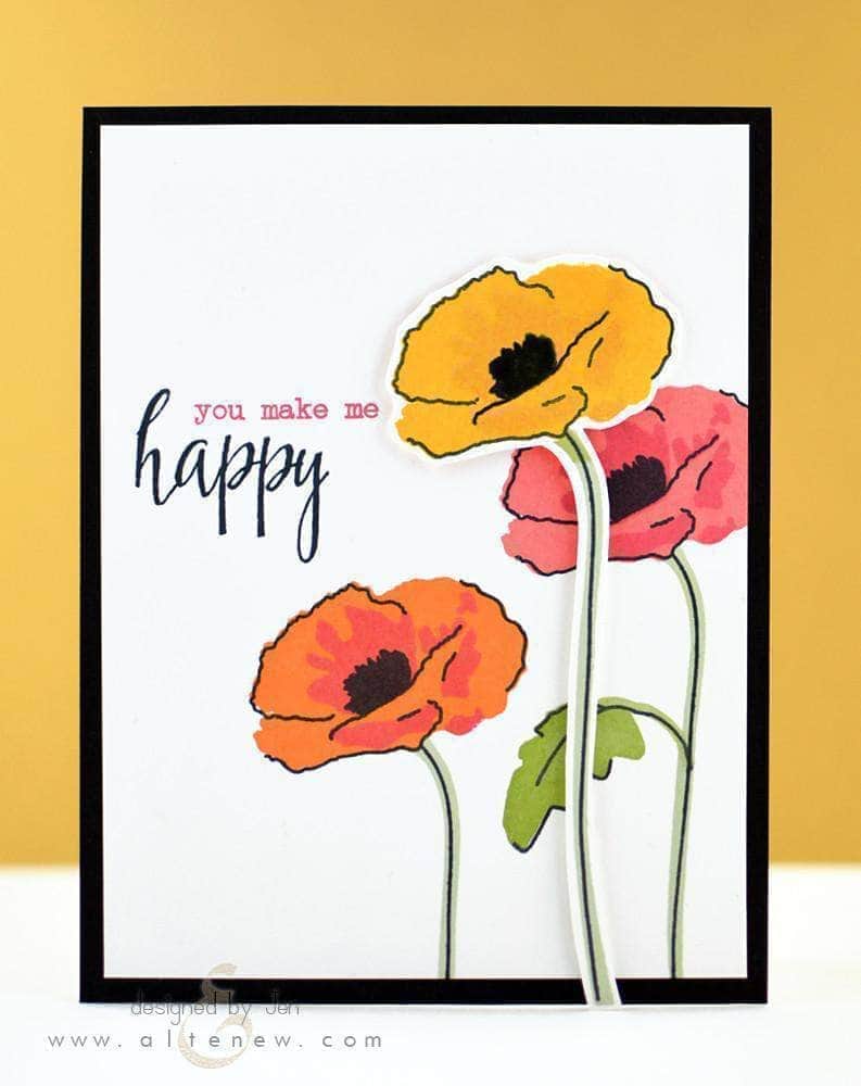 Photocentric Clear Stamps Painted Poppy Stamp Set