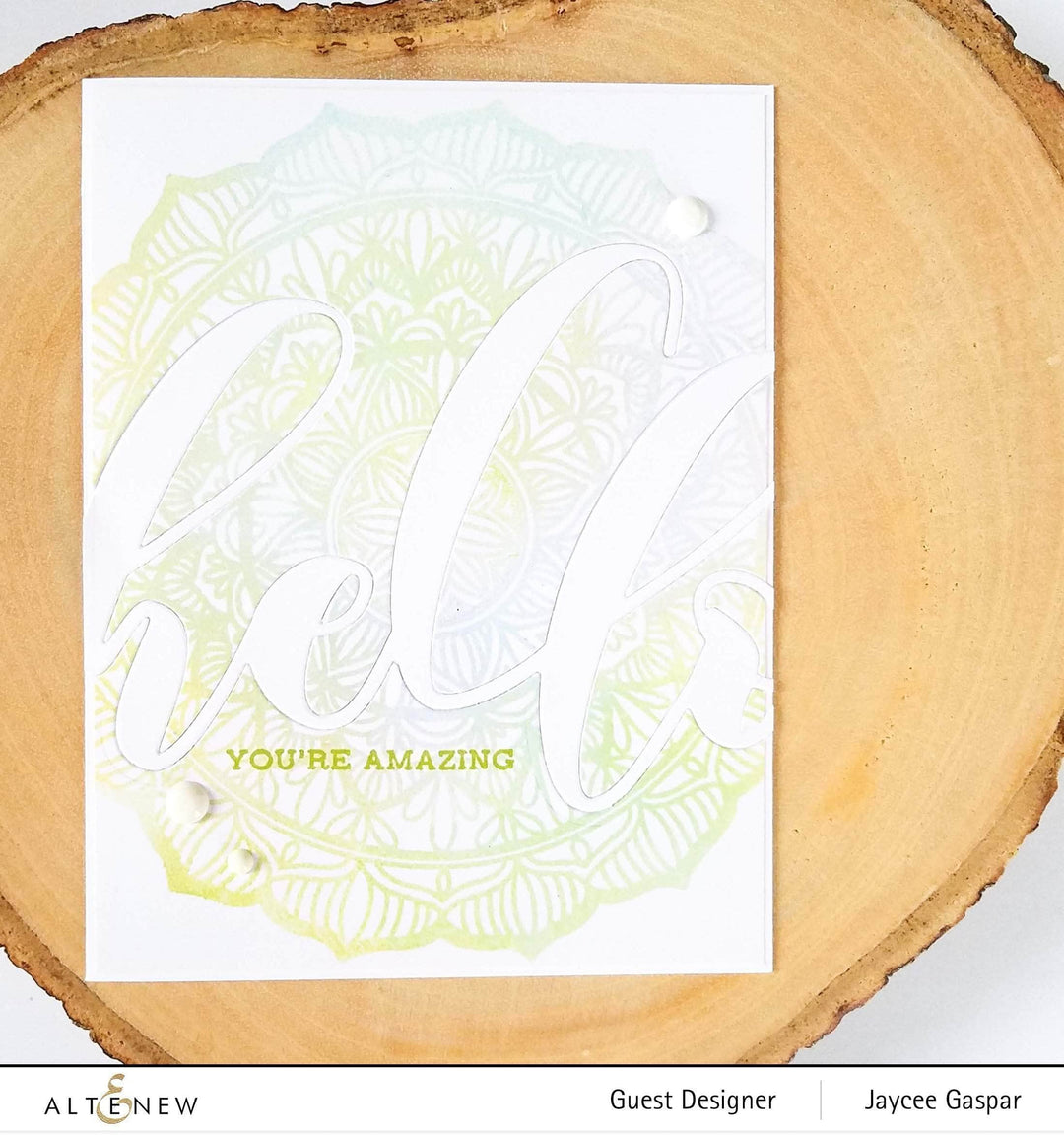 Set of Altenew Pen Sketch Mandala Clear Stamps featuring intricate mandala designs on transparent rubber sheets.