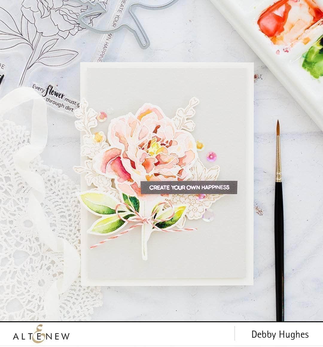 Photocentric Clear Stamps Peony Spray Stamp Set