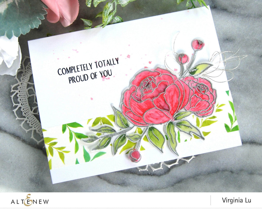 Photocentric Clear Stamps Precious Peony Stamp Set