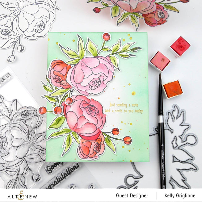 Photocentric Clear Stamps Precious Peony Stamp Set