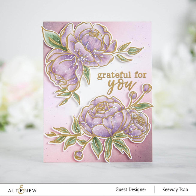 Photocentric Clear Stamps Precious Peony Stamp Set