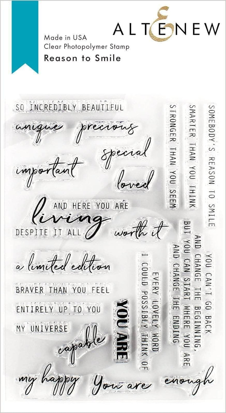 Photocentric Clear Stamps Reason to Smile Stamp Set