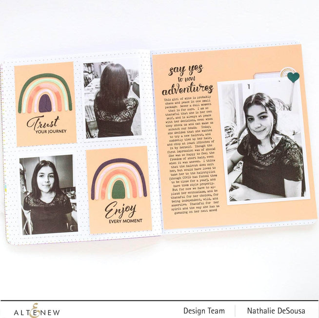 Altenew Say Yes Clear Stamp Set featuring various uplifting phrases and designs for crafting and card making.
