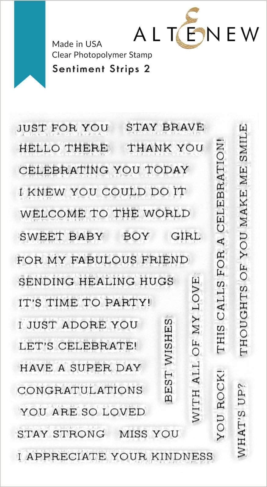 Photocentric Clear Stamps Sentiment Strips 2 Stamp Set