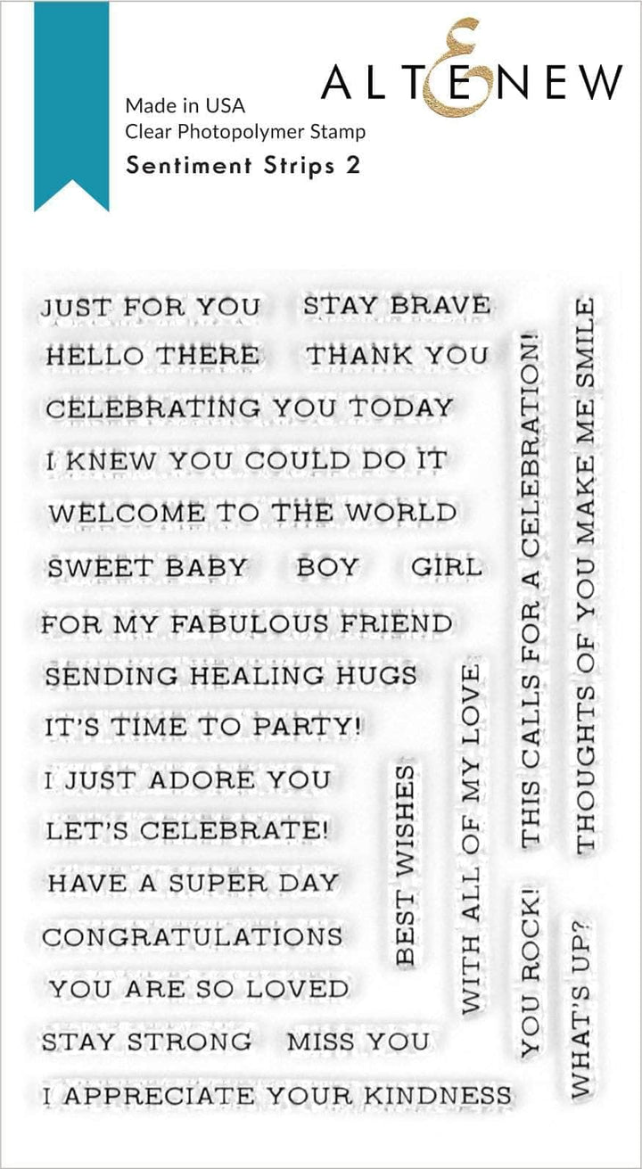 Photocentric Clear Stamps Sentiment Strips 2 Stamp Set