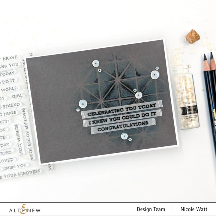 Photocentric Clear Stamps Sentiment Strips 2 Stamp Set