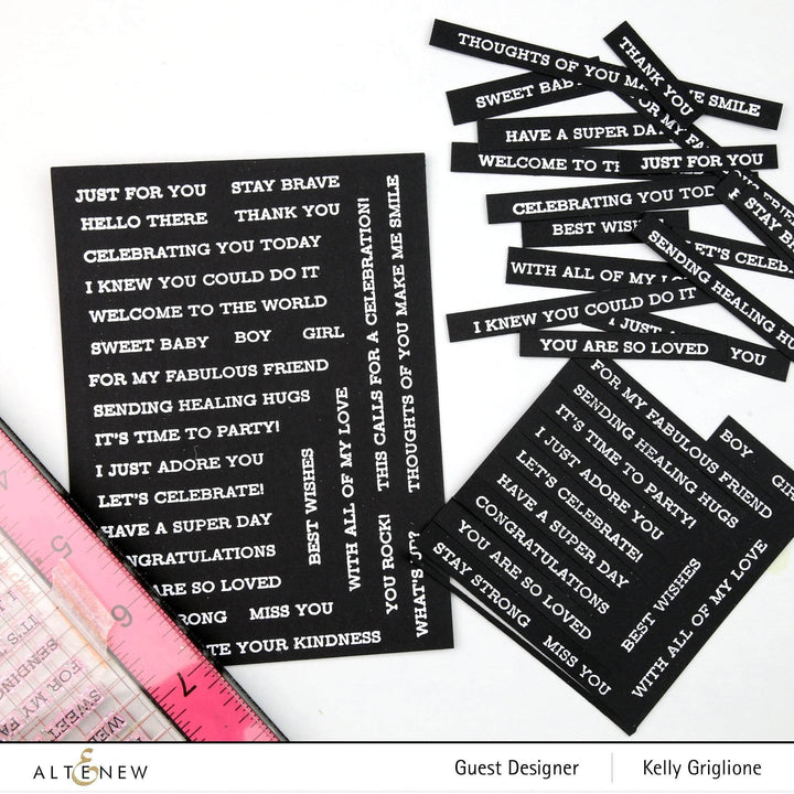 Photocentric Clear Stamps Sentiment Strips 2 Stamp Set